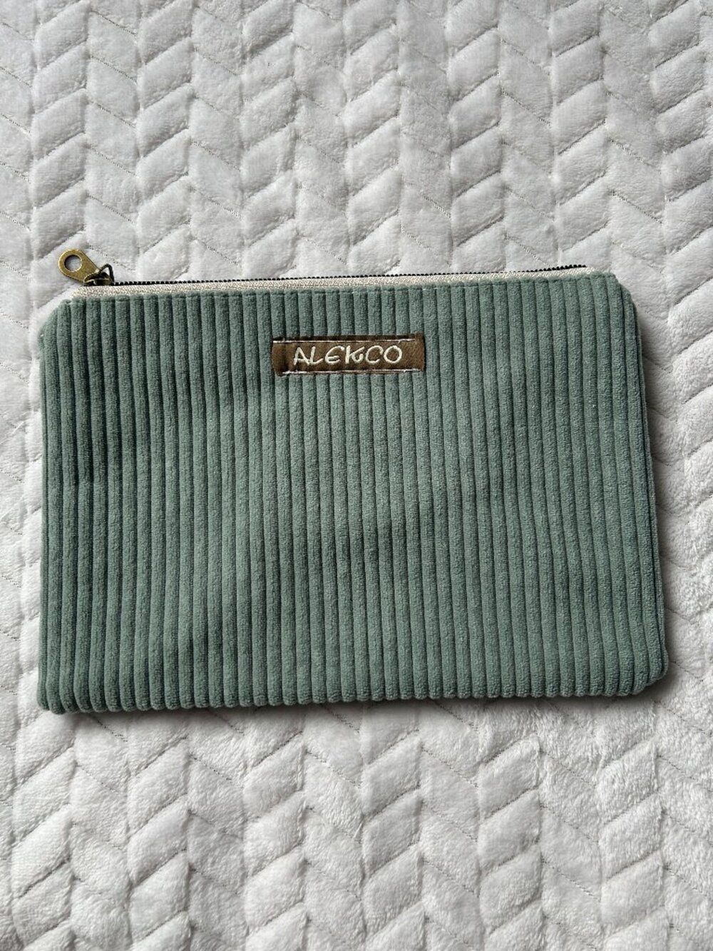 Pochette Bleu pale cotele /Alekco